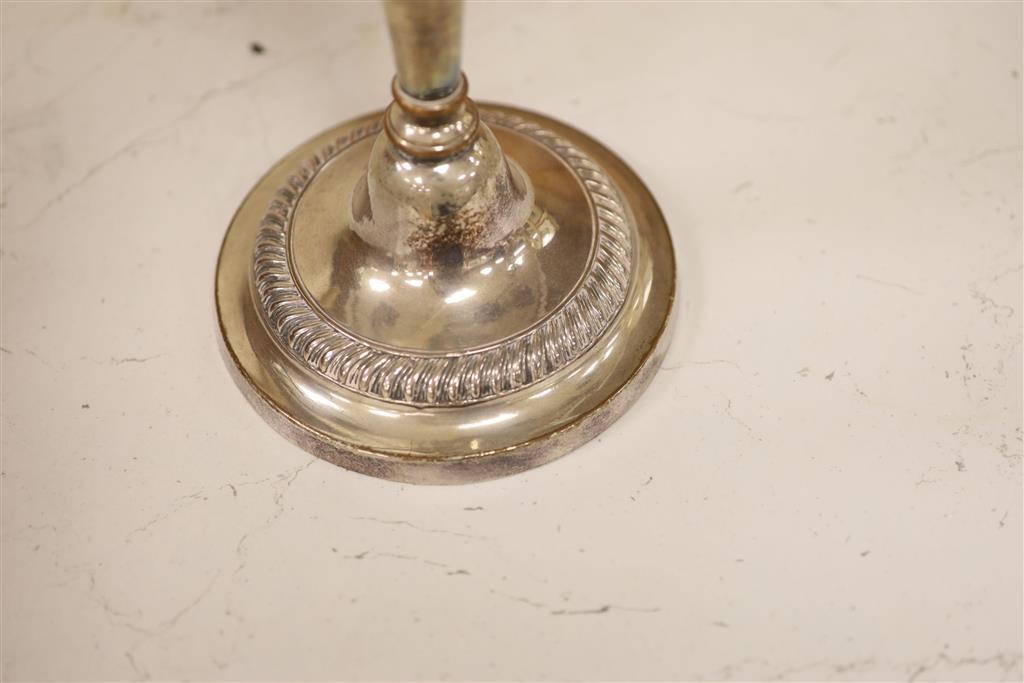 A pair plated candelabra